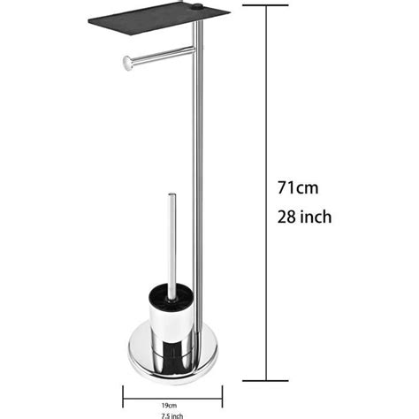 Porte Rouleau De Papier Toilette Autoportant Chrom Avec Sol Lourd