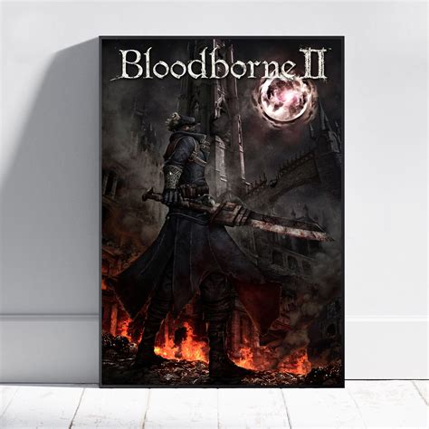 Bloodborne Poster Lady Maria Wall Art Rolled Canvas Print Game