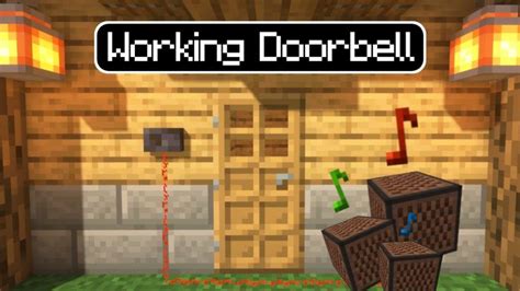 Minecraft How To Make A Doorbell Easy Minecraft Tutorial