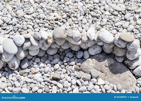 Pared De Piedra Baja En Pebble Beach Imagen De Archivo Imagen De