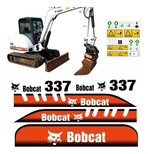 Kit Adesivos Mini Escavadeira Bobcat 337 Etiquetas Parcelamento