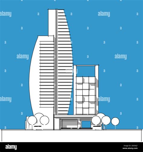 Abstract Architectural Drawing Sketch Illustration Stock Photo Alamy