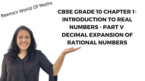 Introduction To Real Numbers Part V Youtube