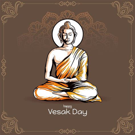 Happy Vesak Day Or Mahavir Jayanti Background With Lord Buddha 45768806