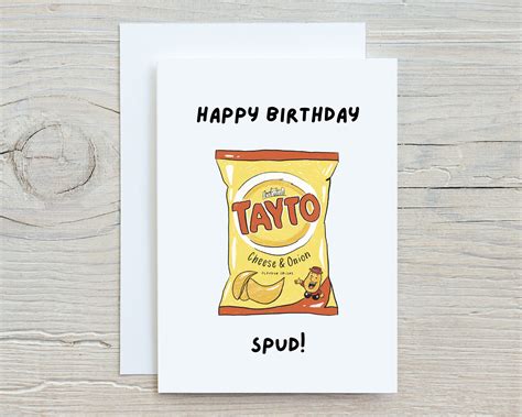 Tayto Birthday Card Happy Birthday Spud Northern Irish Humour Ni T