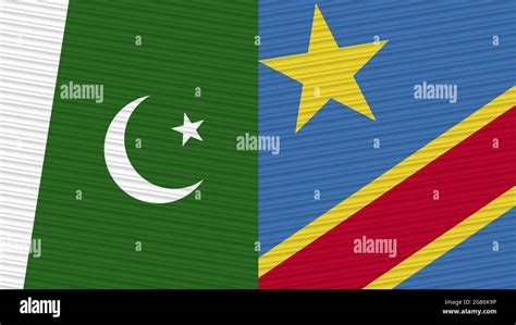 Democratic Republic Of The Congo And Pakistan Two Half Flags Together