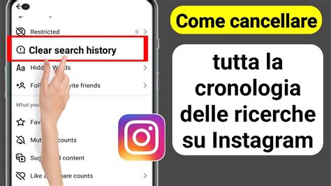 Come Cancellare Tutta La Cronologia Delle Ricerche Su Instagram Youtube