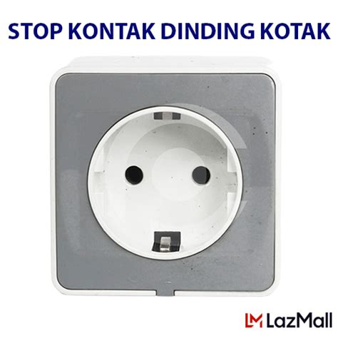 Stop Kontak Dinding Kotak 1 Lubang Colokan Listrik Dinding Standart