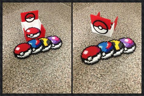 Pokeball Perler Bead Coaster Set By Jnjfranklin On DeviantArt Pokemon