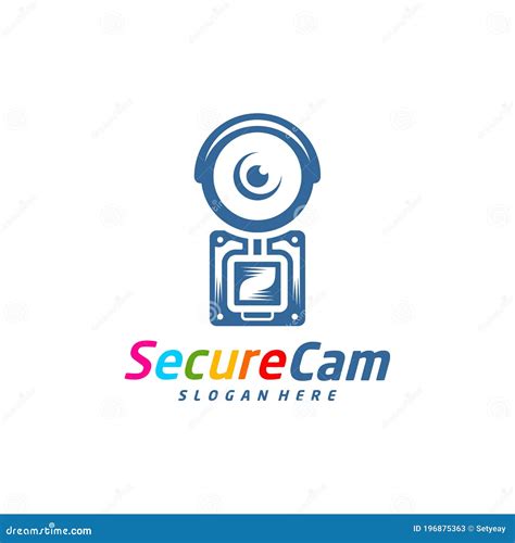 Cctv Camera Logo Design Vector Template Concept Symbol Icon Stock