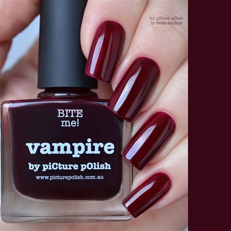 Vampire Nail Polish, Dark Red Nails | Picture Polish | Vampire nails ...