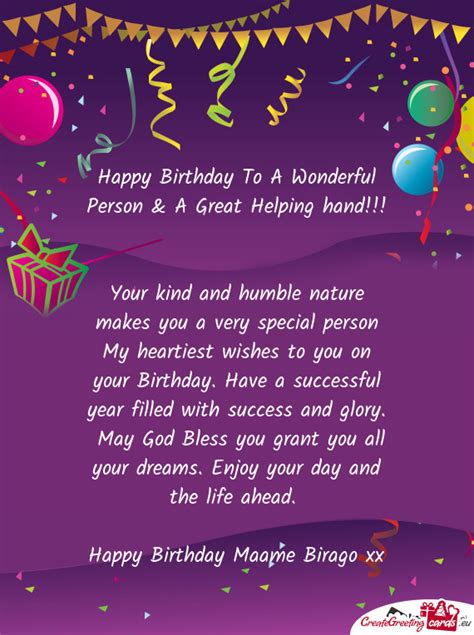 Happy Birthday Maame Birago Xx Free Cards