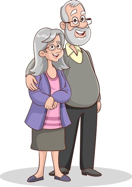 Pareja De Ancianos Cogidos De La Mano Abuelos Juntos Abuelo Una