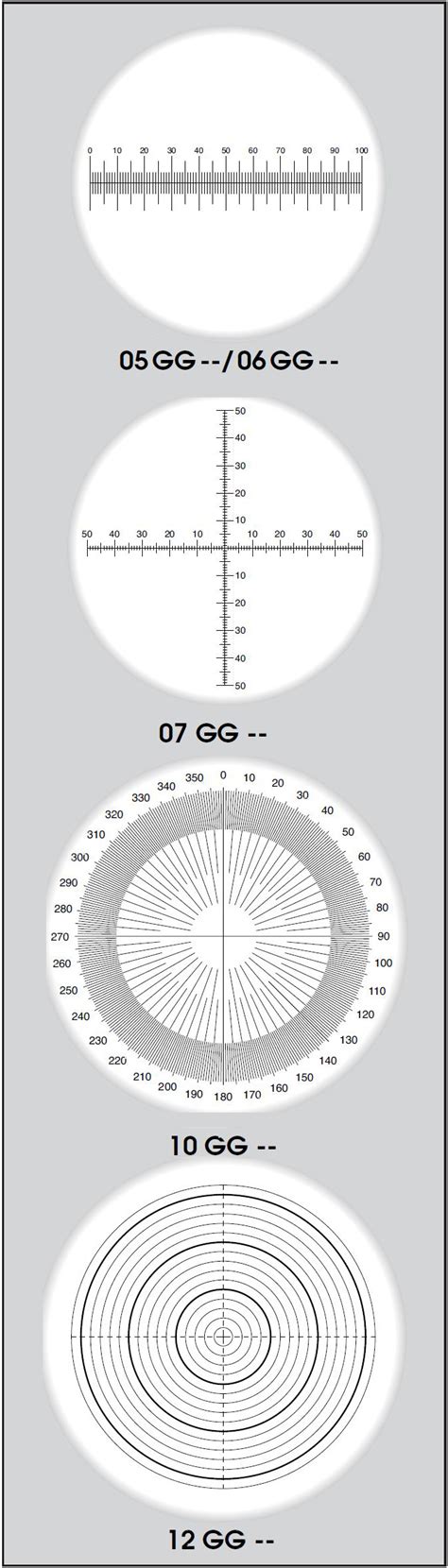 Eyepiece Graticules Graticules Plano Optics Comar Optics