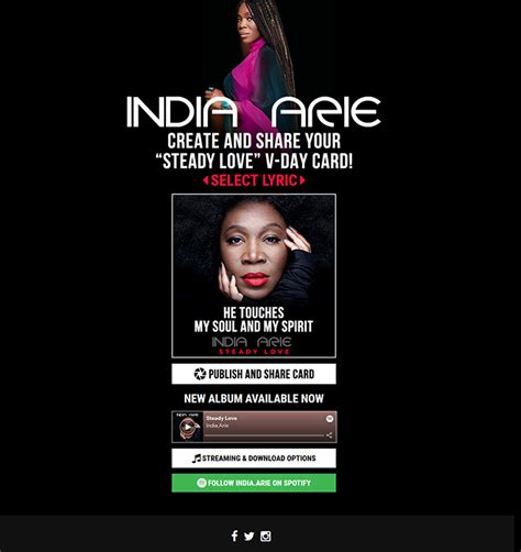 India Arie 'Steady Love' Valentine's Day E-Card – Metablocks