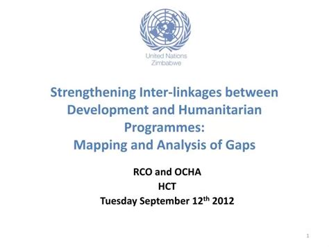 Ppt Strengthening Inter Linkages Between Development And Humanitarian