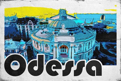 Premium Photo Odessa Vintage Travel Postcard