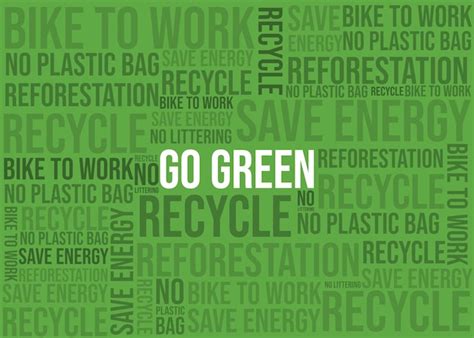 Premium Vector Go Green Typography Design