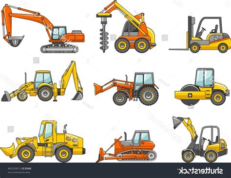Construction Equipment Vector At Collection Of