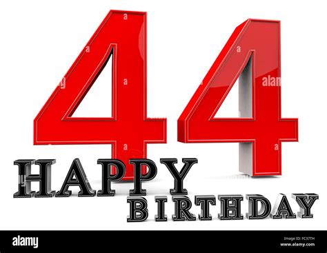 Feliz Cumpleaños Zum 44 Geburtstag Fotografía De Stock Alamy