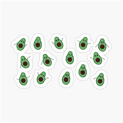 Aesthetic Dancing Avocados Sticker By Emilybujos Stickers Prints