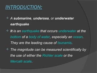 Submarine earthquake | PPT