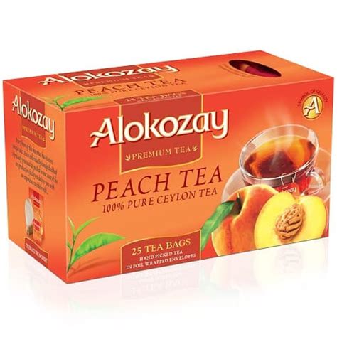 Чай Alokozay черный с персиком 25 пакетов — Кофілайк