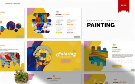 Painting Powerpoint Template 85528 Templatemonster