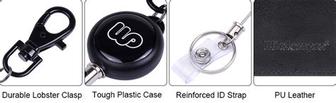 Amazon Wisdompro Badge Holder With Retractable Keychain Pu