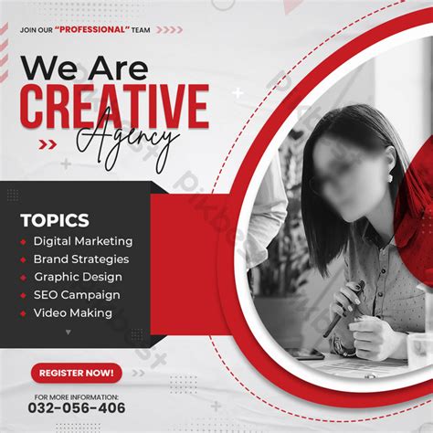 We Are Creative Agency And Corporate Business Social Media Post Banner Design Template Psd