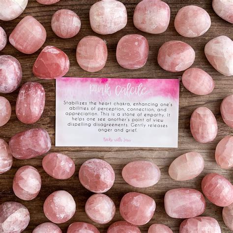 Pink Calcite Tumbled Pocket Stone — Rocks With Sass In 2020 Calcite