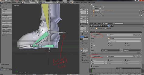 Foot Roll Control Bone Does Not Rotate The Foot Up On The Heel