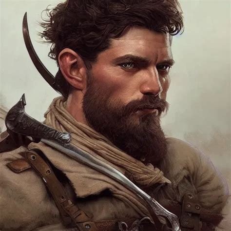 portrait of a rugged ranger, muscular, upper body, | Stable Diffusion