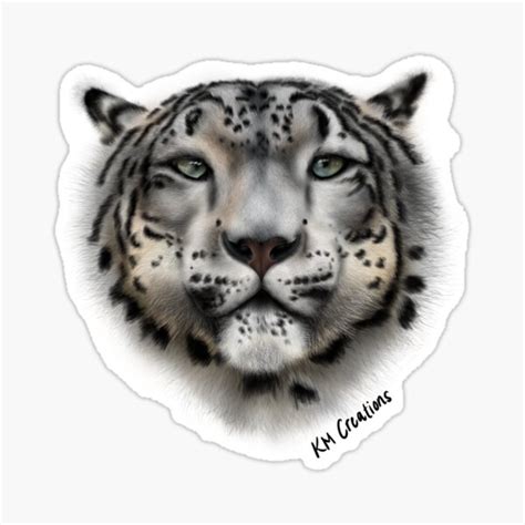 Snow Leopard Sticker For Sale By KMCreations239 Redbubble