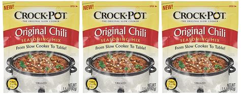 Crock Pot Original Chili Seasoning Mix 1 5 Oz Packets 3 Pack