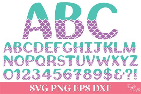 Mermaid SVG Alphabet Graphic By Anastasia Feya Creative Fabrica