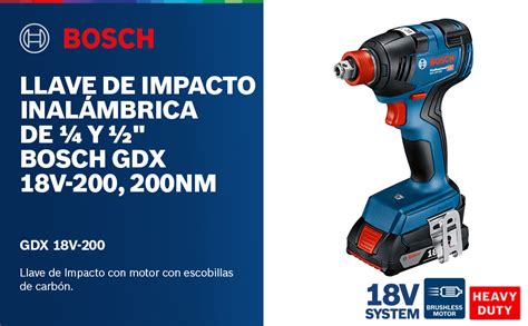 Bosch Llave De Impacto Inalámbrica Gdx 18v 200 Mx