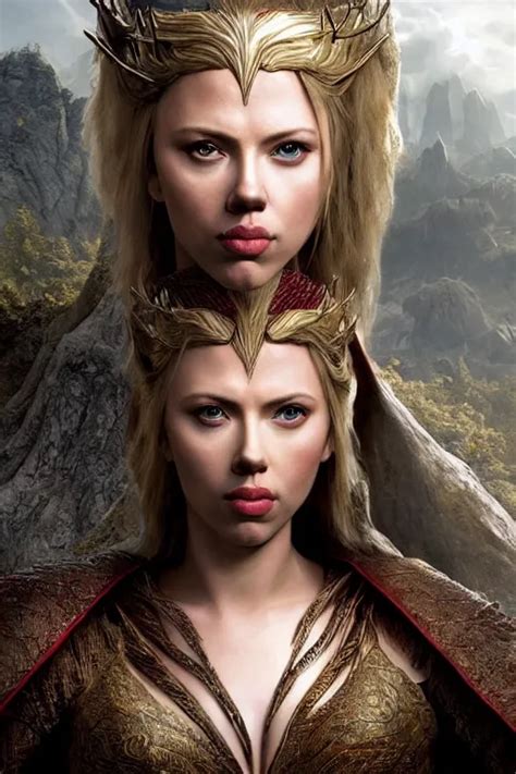 Scarlet Johansson As An Elven Royalty From The Lords Stable Diffusion