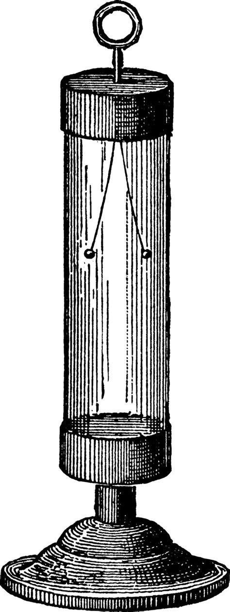 Pith Ball Electroscope Vintage Illustration Vector Art At