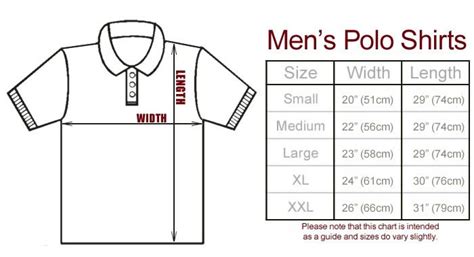 Inspire Lookz Size Chart For Polo Shirt F1 Uniform Keski