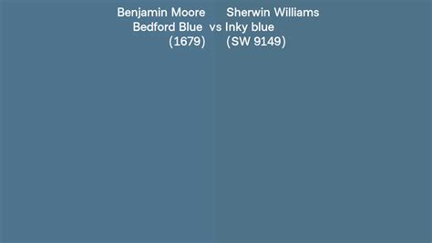 Benjamin Moore Bedford Blue 1679 Vs Sherwin Williams Inky Blue Sw