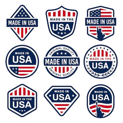 Premium Vector Vector Set Of Made In Usa Labels