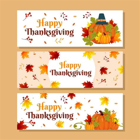 happy thanksgiving banner template 4243206 Vector Art at Vecteezy