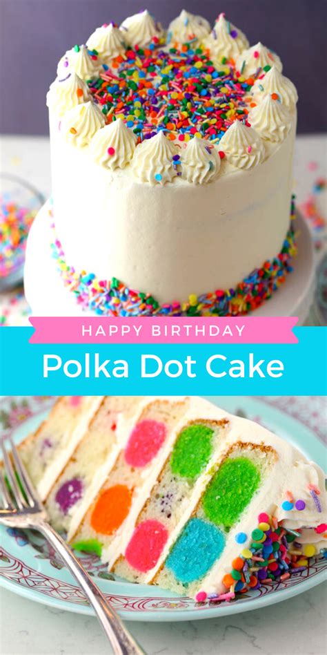 Happy Birthday Polka Dot Cake Recipe Cake Recipes Polka Dot Cakes