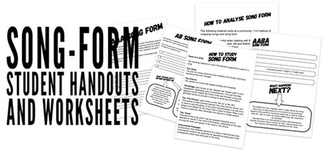 High School Music Worksheets