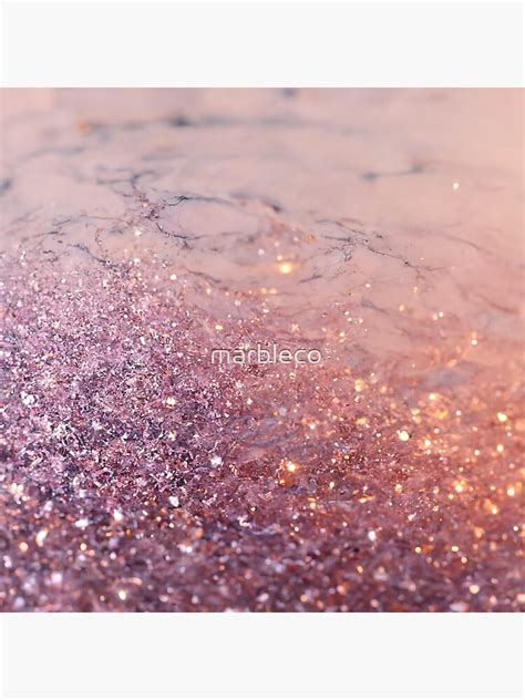 Intense Sparkling Rose Gold Marble Sticker For Sale By Marbleco