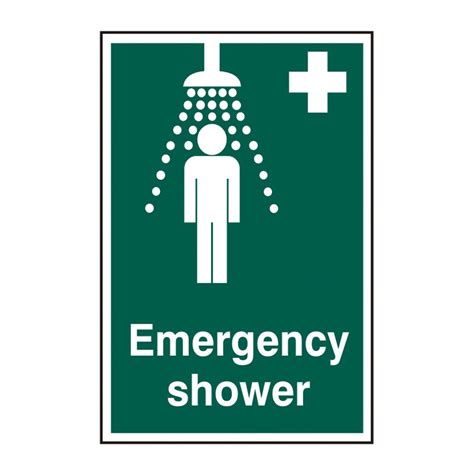 Centurion Emergency Shower Sign Self Adhesive Vinyl 200mm X 300mm