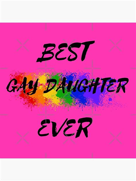 Póster La mejor hija gay de todos los tiempos Rainbow Color Splash para el mes del orgullo en