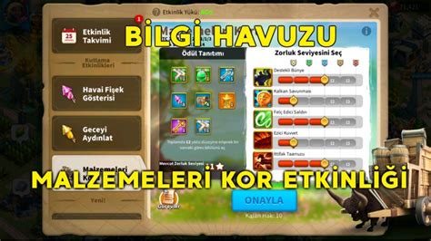 Malzemeler Koru B Lg Havuzu Rise Of Kingdoms Youtube