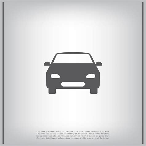 Premium Vector Auto Symbol Vector Illustration On A Gray Background